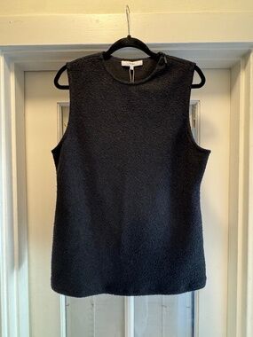 NWT Tibi Black Bouclé Textured Sleeveless Top Size 14, NWT